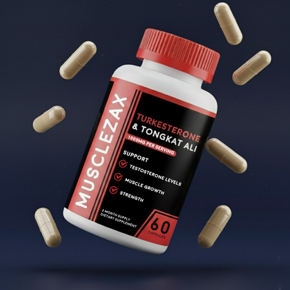 Musclezax® Turkesterone & Tongkat Ali | 1000MG | (Max Purity)